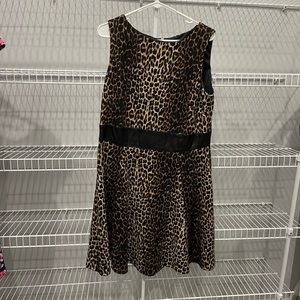 Leopard print skater dress